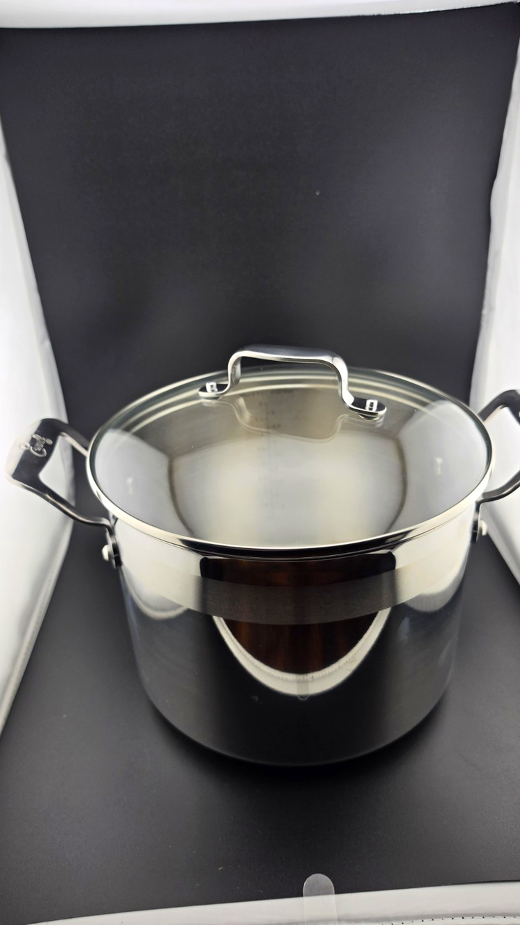 Emeril Lagasse All-Clad Stainless Steel Stock Pot with Lid 6 Qt NWOB